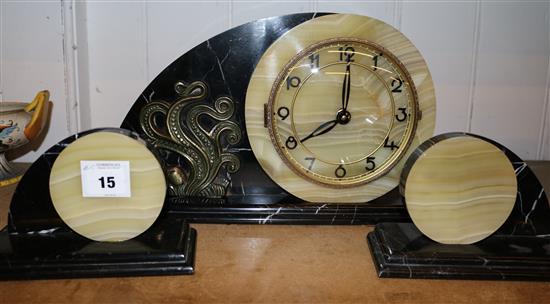 Deco style clock set(-)
